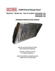 Kobe Range Hoods PREMIUM IN2642SQB-1200 Manuel D'installation Et Mode D'emploi