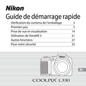 Nikon COOLPIX L330 Guide De Démarrage Rapide