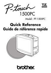 Brother P-Touch 1500 PC Guide De Référence Rapide