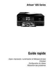 Epson Artisan 835 Série Guide Rapide