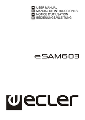 Ecler eSAM603 Notice D'utilisation