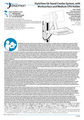 Ergotron StyleView Sit Stand Combo Manuel De L'utilisateur