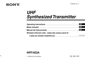 Sony WRT-822A Mode D'emploi