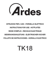 ARDES TK18 Mode D'emploi