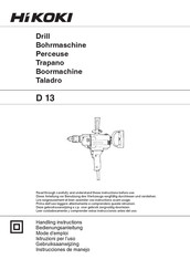 HIKOKI D 13 Mode D'emploi