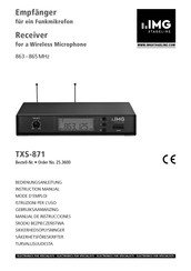 Img Stageline TXS-871 Mode D'emploi