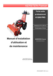 Kersten K1200 PRO Manuel D'installation, D'utilisation Et De Maintenance