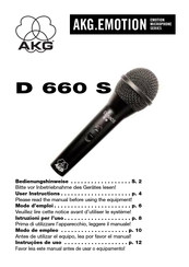 AKG D 660 S Mode D'emploi