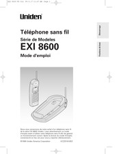 Uniden EXI 8600 Mode D'emploi