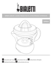 Bialetti SPR04 Instructions D'emploi