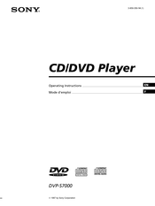 Sony DVP-S7000 Mode D'emploi