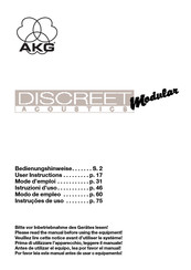 Akg Discreet Acoustics Mode D'emploi