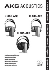 AKG Acoustics K 306 AFC Mode D'emploi