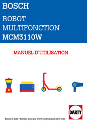 Bosch MultiTalent 3 MCM3110W Manuel D'utilisation