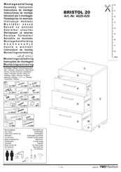 FMD Furniture BRISTOL 20 4020-020 Instructions De Montage