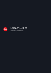 Leica V-LUX 20 Notice D'utilisation