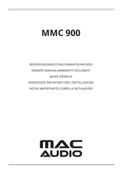 MAC Audio MMC 900 Mode D'emploi