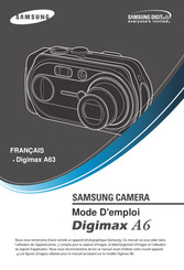 Samsung DIGIMAX A6 Mode D'emploi