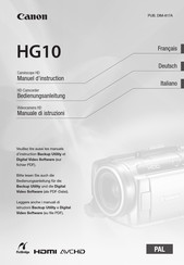 Canon HG10 Manuel D'instruction