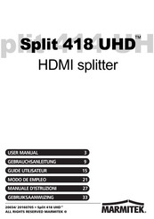 Marmitek Split 418 UHD Guide Utilisateur