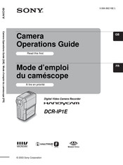 Sony HANDYCAM DCR-IP1E Mode D'emploi
