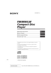 Sony CDX-4100RDS Mode D'emploi