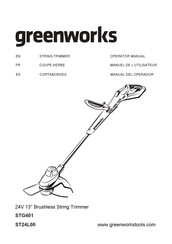 GreenWorks STG401 Manuel De L'utilisateur