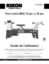 Rikon Power Tools 70-1218VS Guide De L'utilisateur