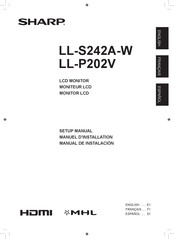 Sharp LL-S242A-W Manuel D'installation