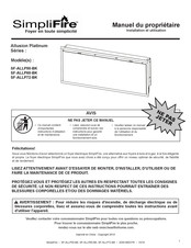 Hearth & Home SimpliFire Allusion Platinum SF-ALLP50-BK Manuel Du Propriétaire