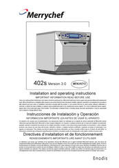 Welbilt Merrychef 402s Instructions D'installation Et De Fonctionnement