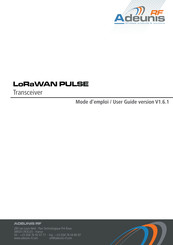 Adeunis RF LoRaWAN PULSE ARF8046PA Mode D'emploi