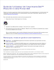Dell Photo All-In-One Printer 964 Guide De L'utilisateur