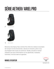 Osprey ARIEL PRO Série Manuel Utilisateur