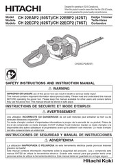 Hitachi Koki CH 22ECP278ST Instructions De Sécurité Et Mode D'emploi