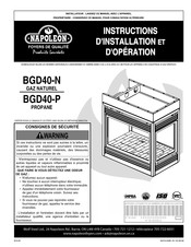 Napoleon BGD40-N Instructions D'installation Et D'opération