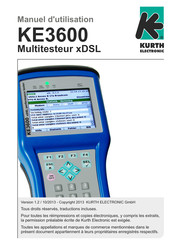 Kurth Electronic KE3600 Manuel D'utilisation