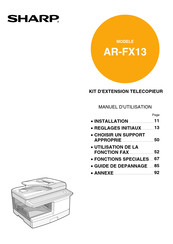 Sharp AR-FX13 Manuel D'utilisation