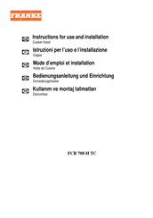 Franke FCR 708-H TC Mode D'emploi Et Installation