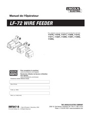 Lincoln Electric LF-72 WIRE FEEDER K2327-3 Manuel De L'opérateur