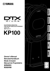 Yamaha DTX drums KP 100 Mode D'emploi