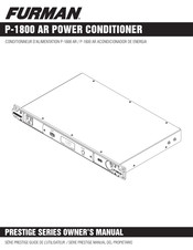 Furman P-1800 AR Guide De L'utilisateur