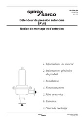 Spirax Sarco SRV66 Notice De Montage Et D'entretien