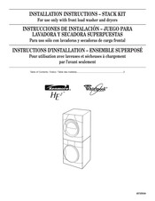 Whirlpool Duet Sport Kenmore HE2 Instructions D'installation
