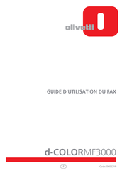 Olivetti d-COLORMF3000 Guide D'utilisation