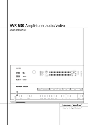 Harman kardon AVR 630 Mode D'emploi