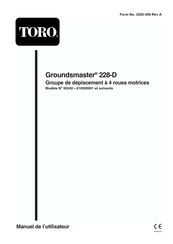 Toro Groundsmaster 228-D Manuel De L'utilisateur