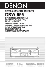 Denon DRW-695 Mode D'emploi