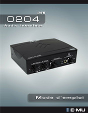 E-Mu 0204 USB Mode D'emploi