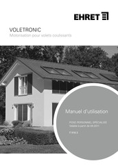 EHRET VOLETRONIC Manuel D'utilisation